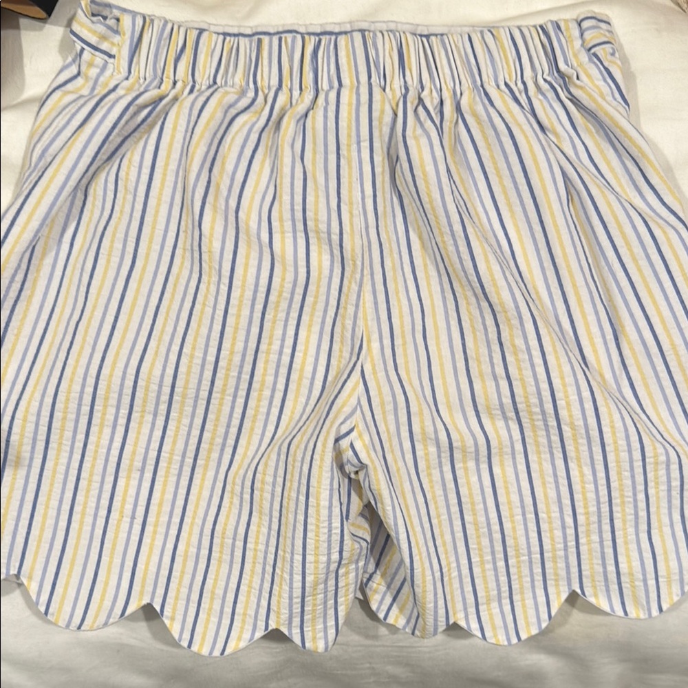 Bella Bliss Striped Scallop Hem girls Shorts size 10 - Picture 3 of 3